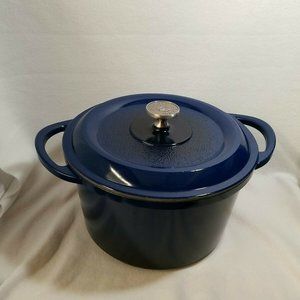 Nordic Ware Blue Cast Aluminum 6 Qt Dutch Oven Stock Pot w/ Lid Cover
